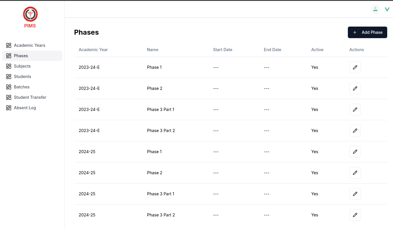 Phase Page