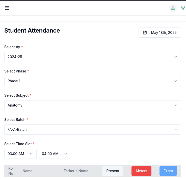 Student Attendance Portal