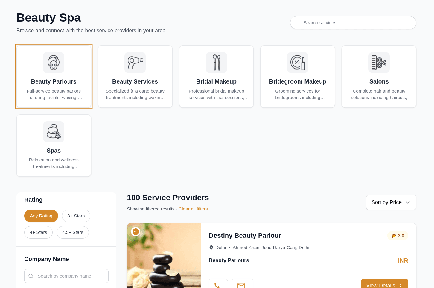 Services Page