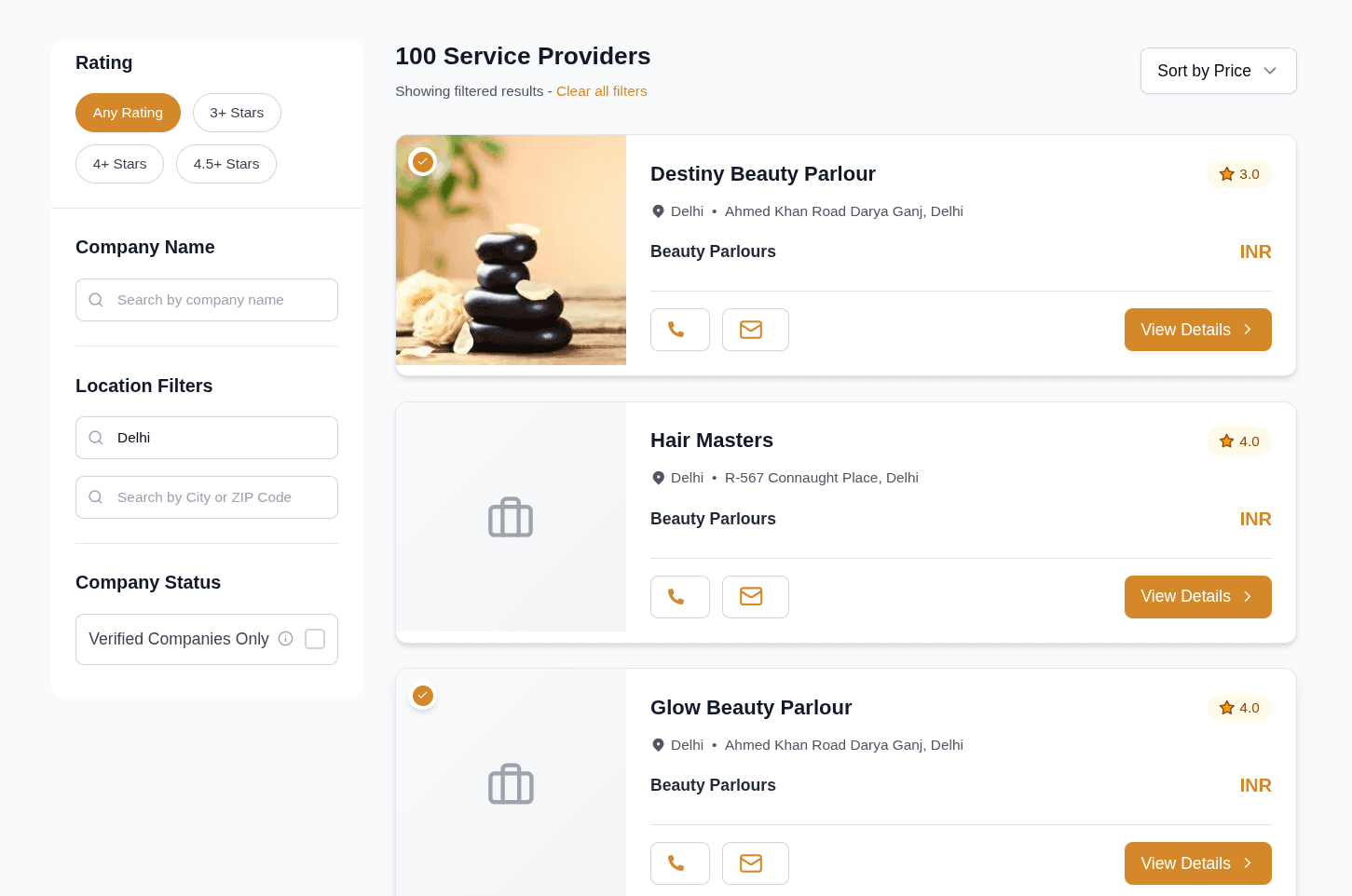 Services Page